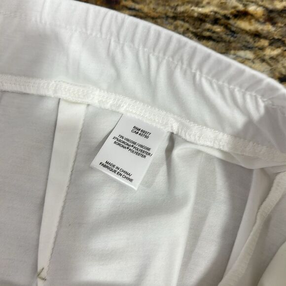 Wynne Layers Ivory Pleated Front High Rise Tapered Leg Pants Size L - Picture 6 of 10